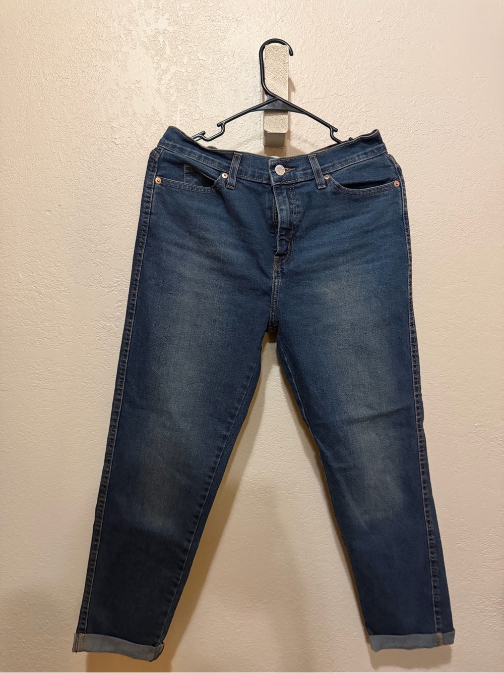 Levi's Signature Vintage Mid Rise Dark Blue Boyfriend Jeans